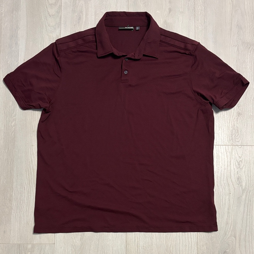 🔥BUNDLESALE Mens XXL Murano Slim Fit Performance Rich Maroon Polo Shirt NWOT